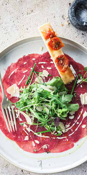 Carpaccio de jambon Serrano et tomate