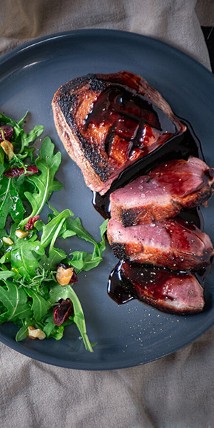 Magret de canard au miel