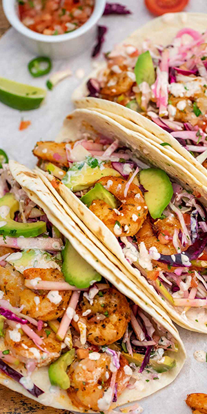 Tacos aux crevettes